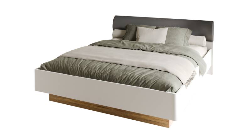 Doppelbett Futonbett 180 x 200 cm weiß - MAYACUS von Die Möbelfundgrube