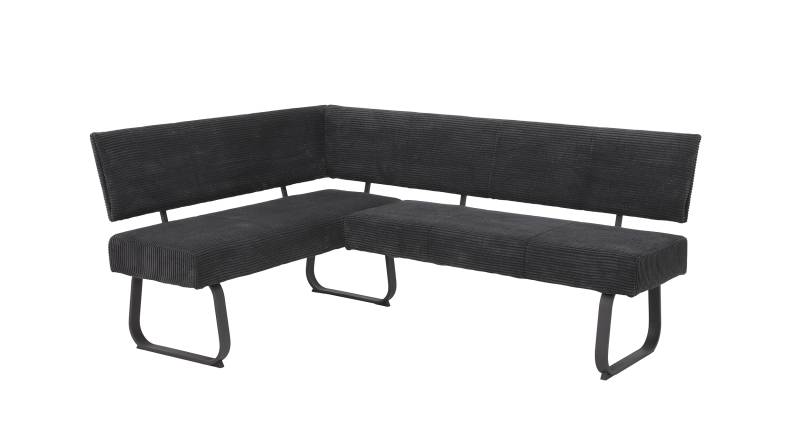 Eckbank Cord anthrazit 202 x 152 cm Bank - OLESSA von Die Möbelfundgrube