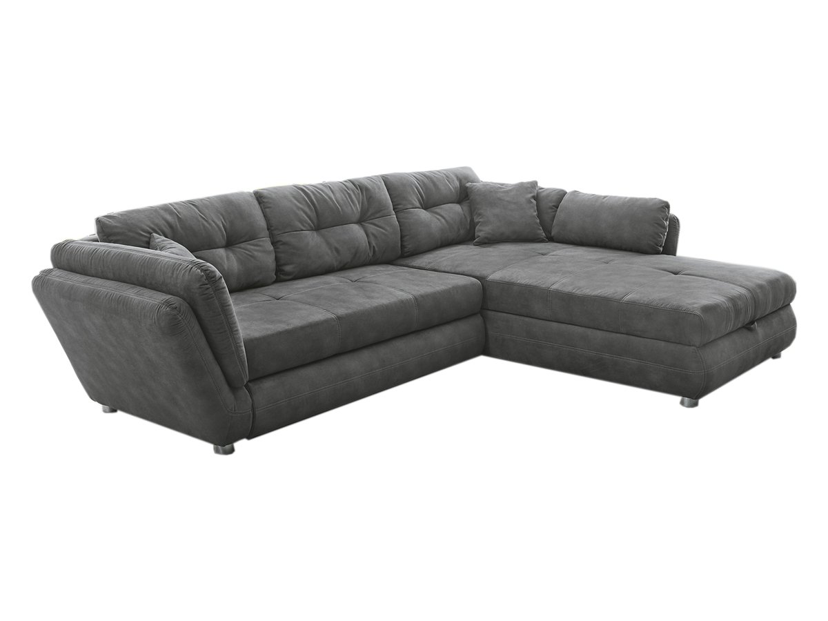 Ecksofa Schlaffunktion grau 297 x 207 cm - JENGEN von Die Möbelfundgrube