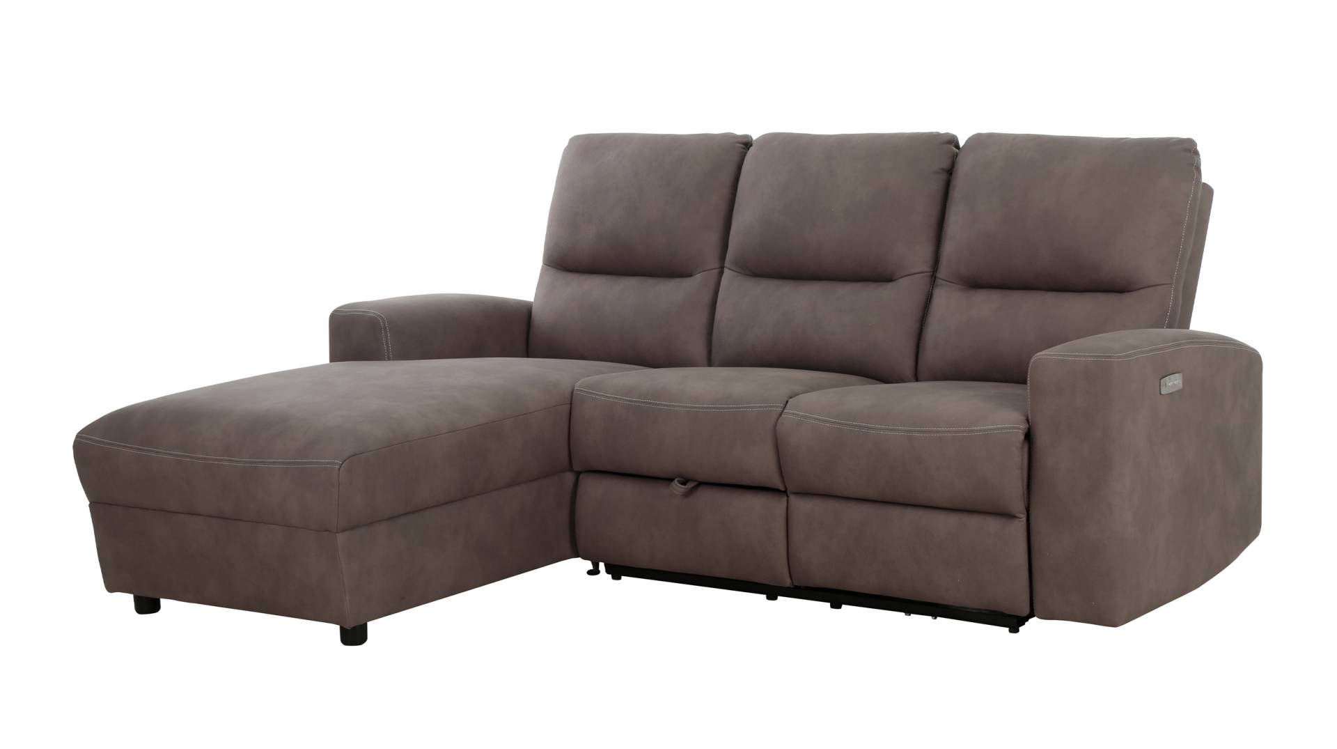 Ecksofa braun 216 x 156 cm mit Relaxfunktion Federkern - PALINA Ecksofa braun 216 x 156 cm mit Relaxfunktion Federkern - PALINA von Die Möbelfundgrube