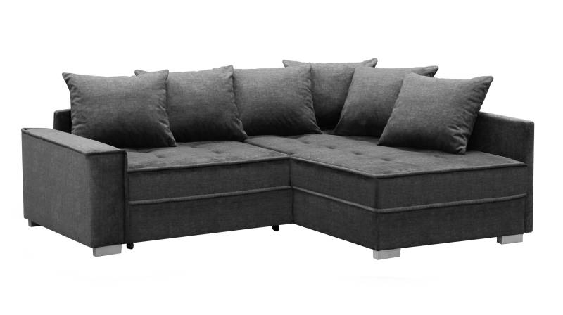 Ecksofa mit Schlaffunktion grau Bettkasten 230 cm - EXPRESS von Massivart