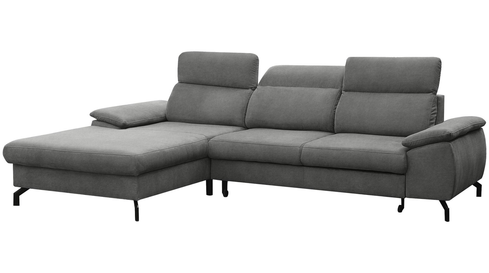 Ecksofa grau 277 x 185 cm mit Schlaffunktion - PALOMA von Die Möbelfundgrube