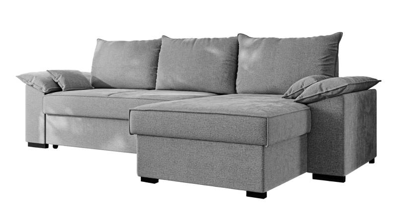 Ecksofa grau mit Schlaffunktion 266 cm - Bettkasten - MATHILDA Ecksofa grau mit Schlaffunktion 266 cm - Bettkasten - MATHILDA von Die Möbelfundgrube