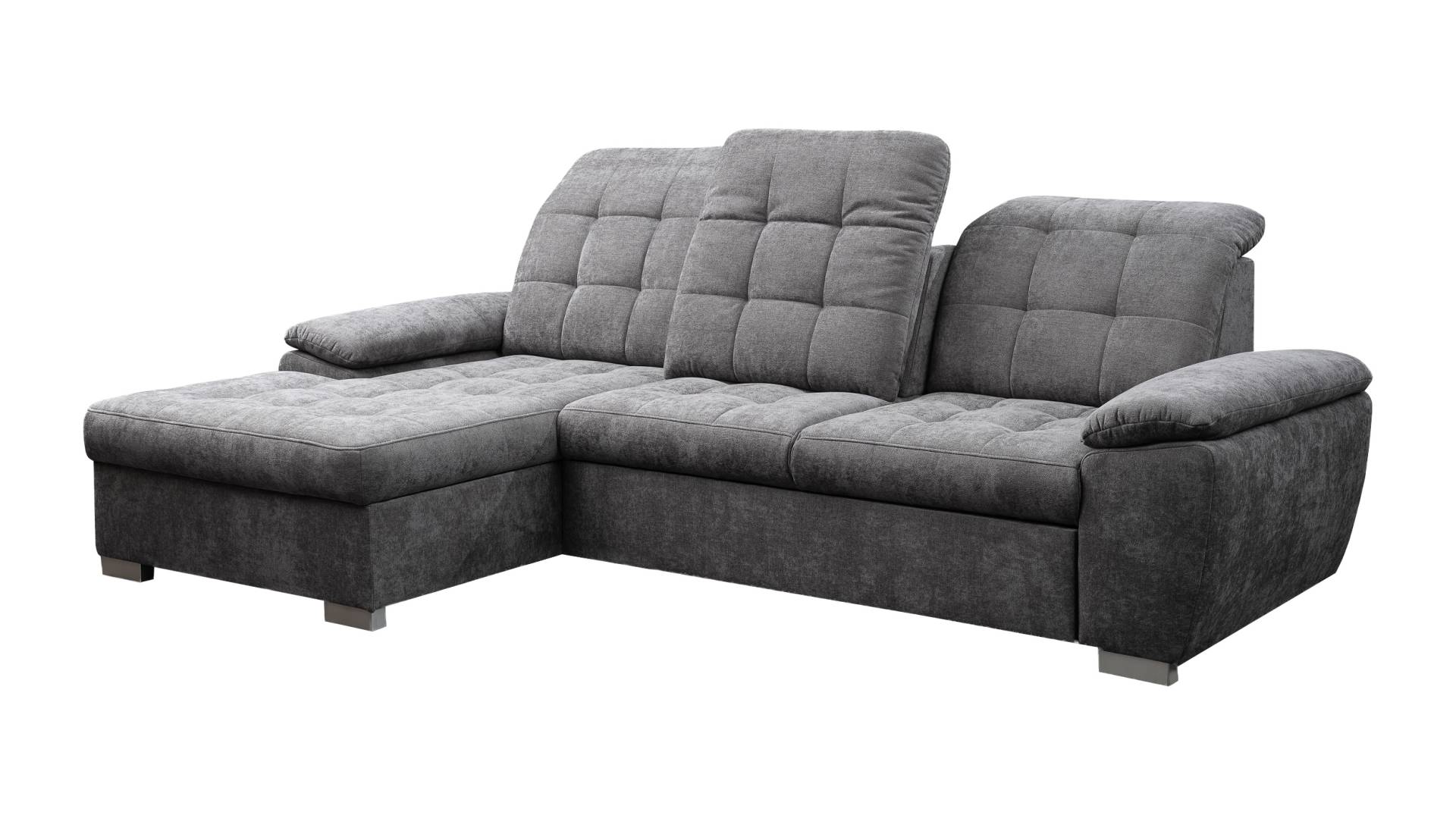 Ecksofa mit Schlaffunktion anthrazit 260 cm - Bettkasten - MAIKE Ecksofa mit Schlaffunktion anthrazit 260 cm - Bettkasten - MAIKE von Die Möbelfundgrube
