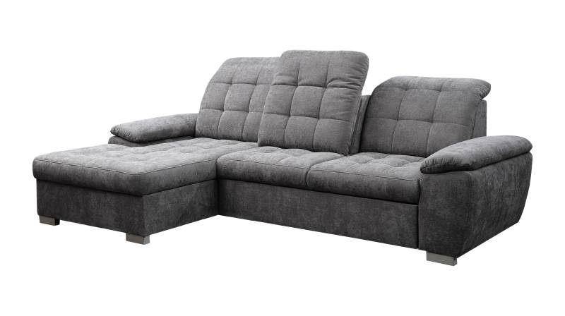 Ecksofa mit Schlaffunktion anthrazit 260 cm - Bettkasten - MAIKE Ecksofa mit Schlaffunktion anthrazit 260 cm - Bettkasten - MAIKE von Die Möbelfundgrube