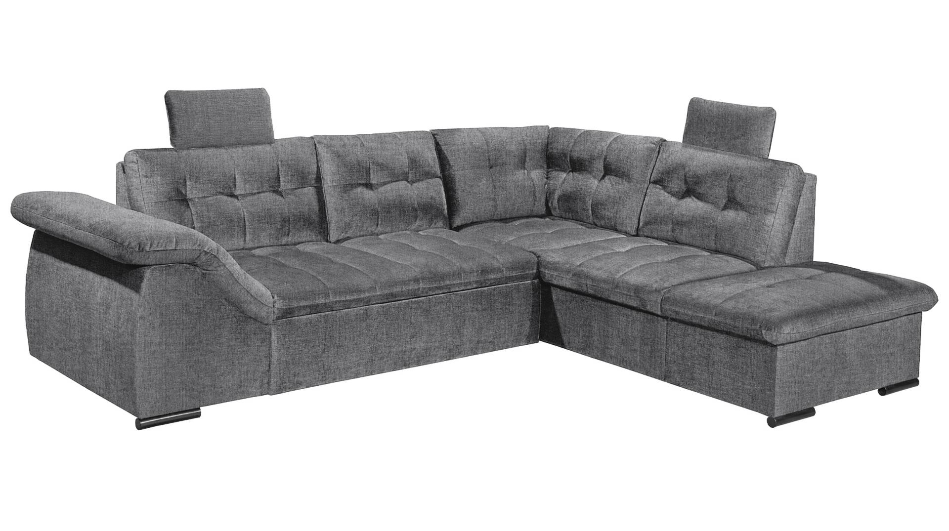 Ecksofa mit Schlaffunktion anthrazit 283 x 217 cm - ESTERA von Die Möbelfundgrube