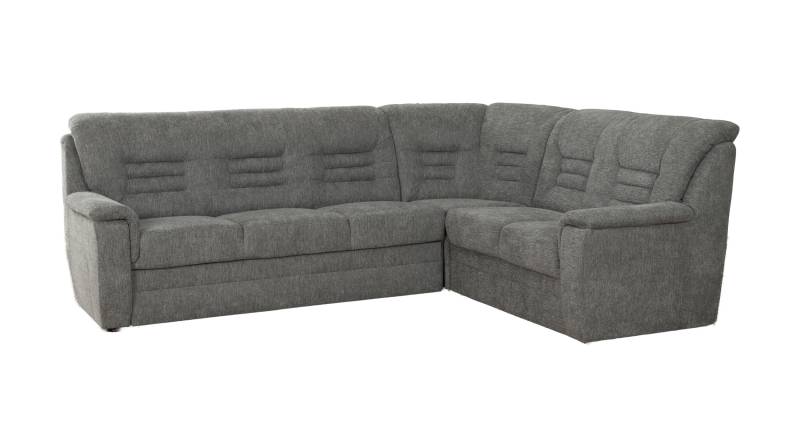 Ecksofa mit Schlaffunktion grau ausziehbar - 280 cm - MERLIN von Die Möbelfundgrube