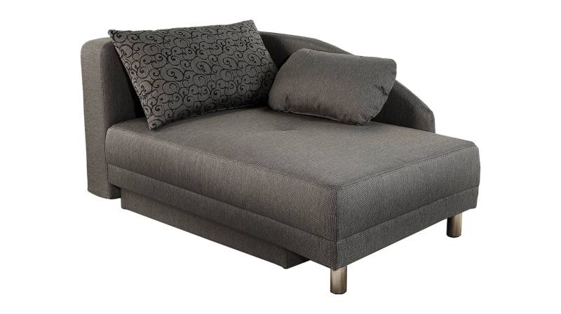 Einzelsofa 157 cm Recamiere braun Schlaffunktion - REUBEN von Die Möbelfundgrube