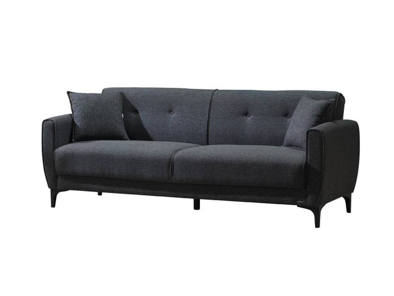 Einzelsofa 3-Sitzer anthrazit 208 cm Schlaffunktion - SAHIN von Die Möbelfundgrube