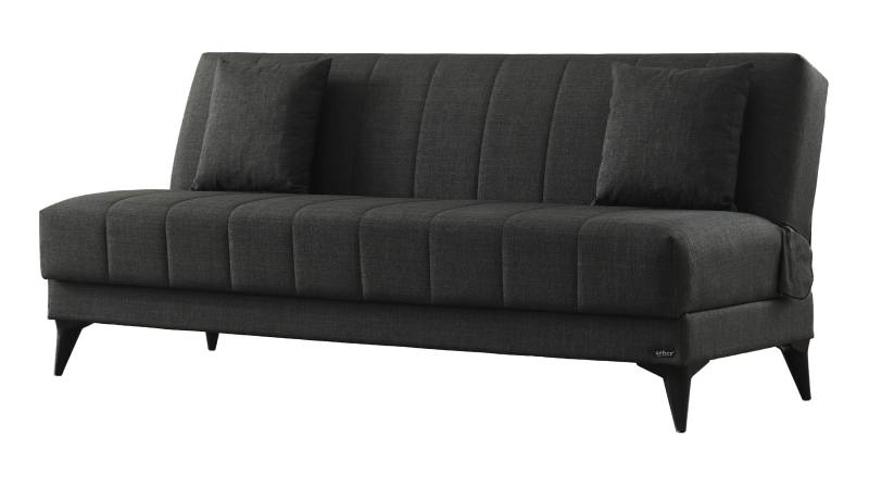 Einzelsofa 3-Sitzer grau Schlaffunktion Bettkasten 192 cm - ACTION von Die Möbelfundgrube
