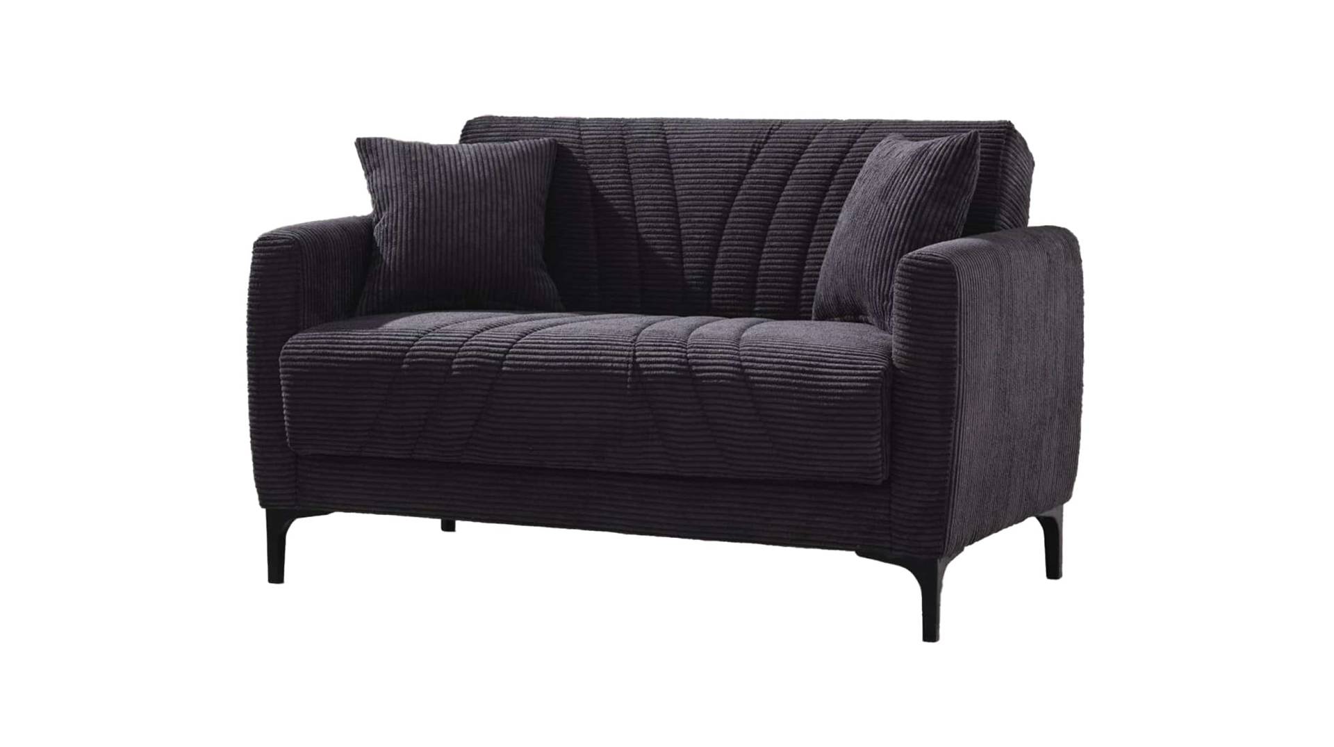 Einzelsofa Cord mit Schlaffunktion 143 cm 2-Sitzer - anthrazit - COMADIO Einzelsofa Cord mit Schlaffunktion 143 cm 2-Sitzer - anthrazit - COMADIO von Die Möbelfundgrube