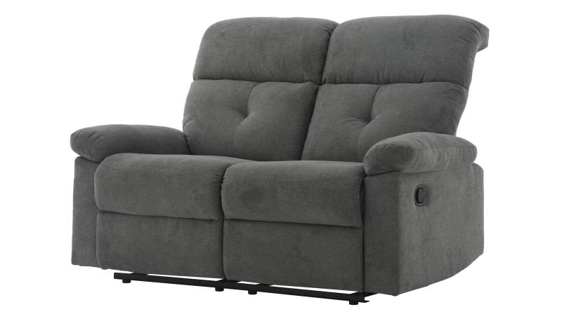 Einzelsofa Microfaser grau 136 cm - Relaxfunktion - RIVERA von Die Möbelfundgrube