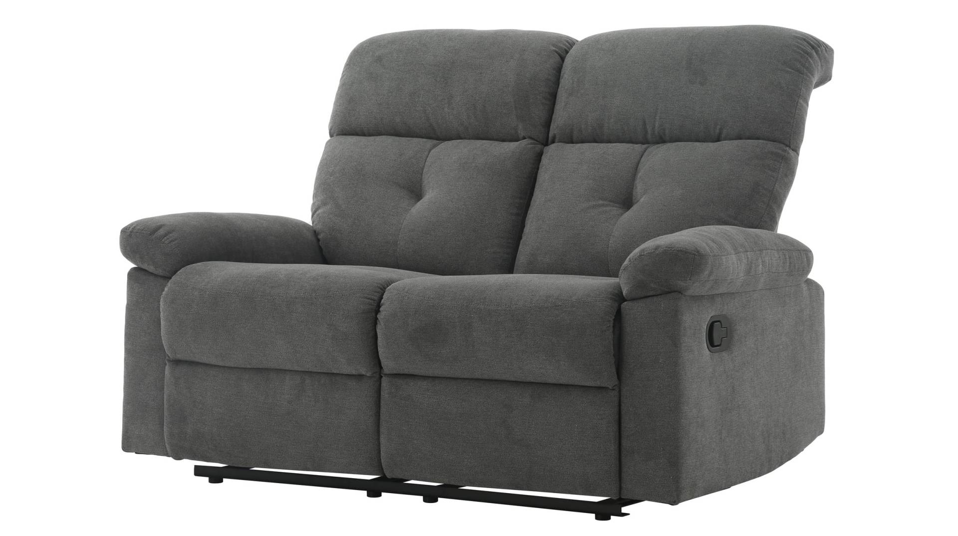 Einzelsofa Microfaser grau 136 cm - Relaxfunktion - RIVERA von Die Möbelfundgrube