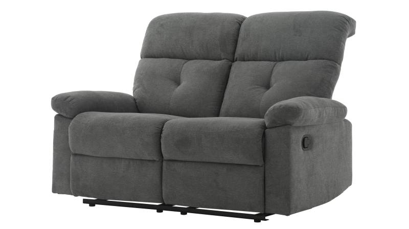Einzelsofa Microfaser grau 136 cm - Relaxfunktion - RIVERA von Die Möbelfundgrube