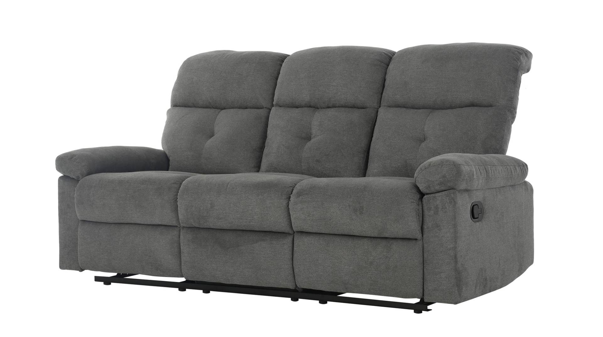 Einzelsofa Microfaser grau 189 cm - Relaxfunktion - RIVERA von Die Möbelfundgrube