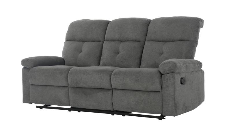Einzelsofa Microfaser grau 189 cm - Relaxfunktion - RIVERA von Die Möbelfundgrube