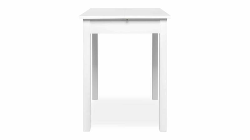 Esstisch 80 - 120 cm ausziehbar weiß - COBURG von Die Möbelfundgrube