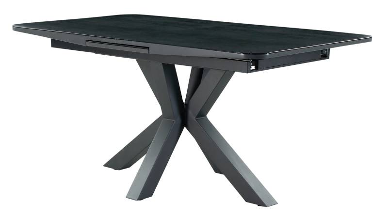 Esstisch 160 - 200 cm ausziehbar grau marmoriert - EMPOLI von Die Möbelfundgrube