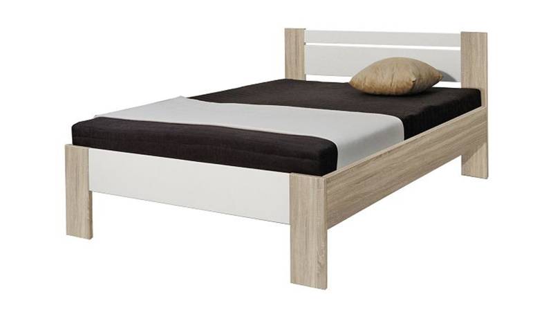 Futonbett 140 x 200 cm Einzelbett Sonoma Eiche - VEGA von Die Möbelfundgrube