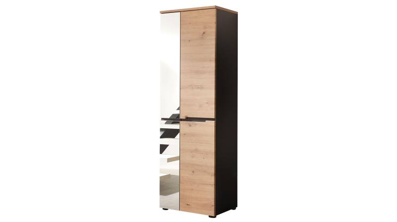 Garderobenschrank mit Spiegel Artisan Eiche 65 cm - MEMPHIS von Die Möbelfundgrube