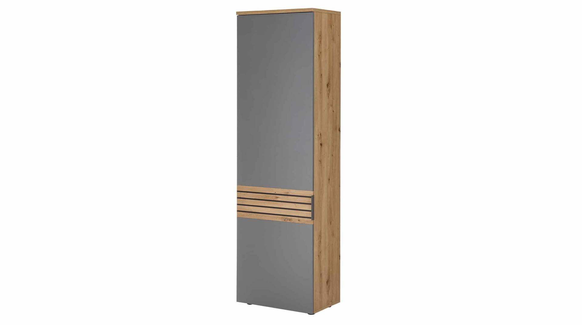 Garderobenschrank anthrazit - Artisan Eiche 200 cm - MILAN von Die Möbelfundgrube