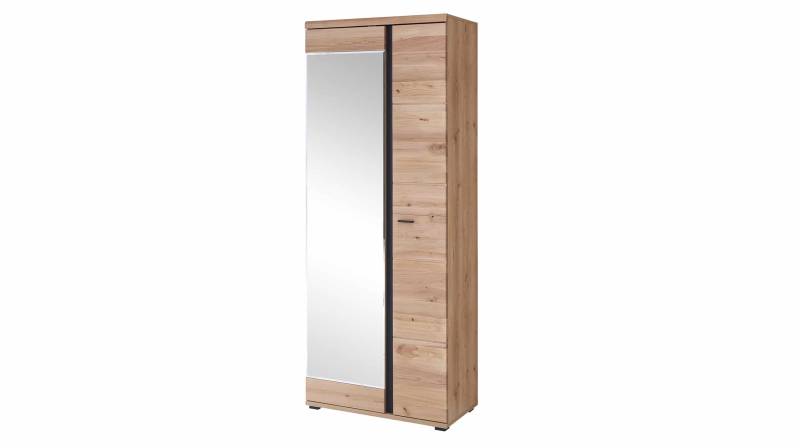 Garderobenschrank mit Spiegel Altesche teilmassiv - 80 cm - SONOS von Die Möbelfundgrube