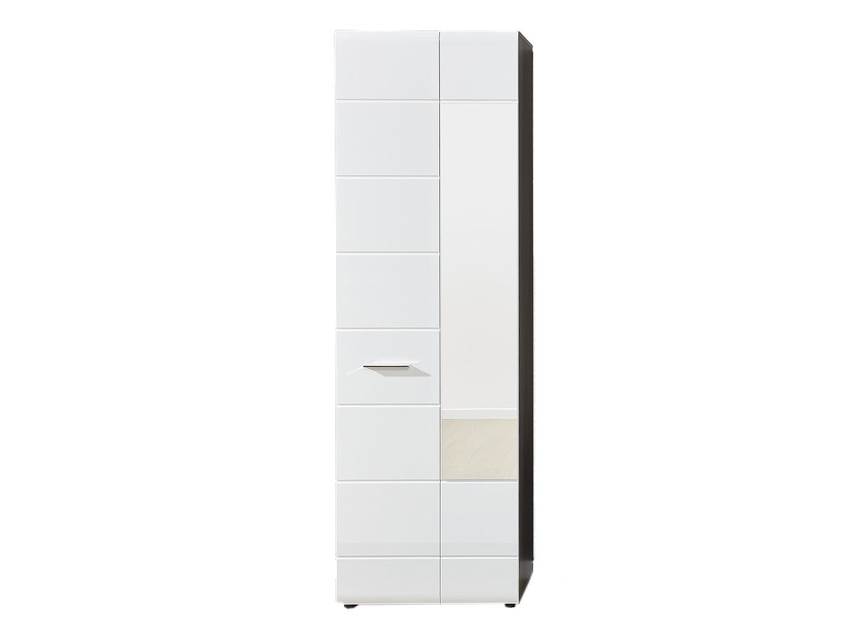 Garderobenschrank weiß hochglanz - Rauchsilber 191 cm - LINE Garderobenschrank weiß hochglanz - Rauchsilber 191 cm - LINE von Die Möbelfundgrube