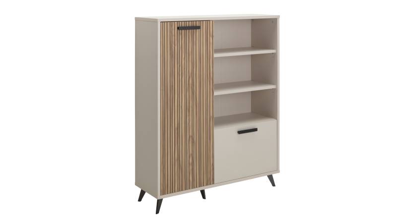 Highboard 2 Türen Eiche - beige - 101 cm - BRAVO von Die Möbelfundgrube