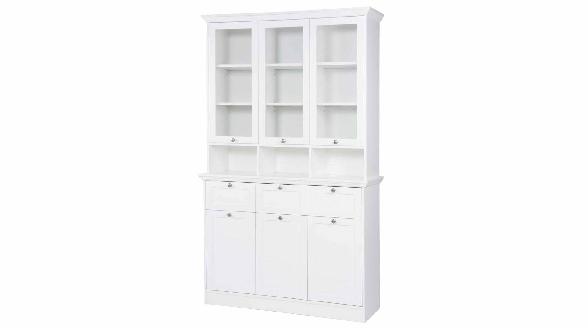 Highboard Buffetschrank weiß 200 cm - LANDWOOD von Die Möbelfundgrube