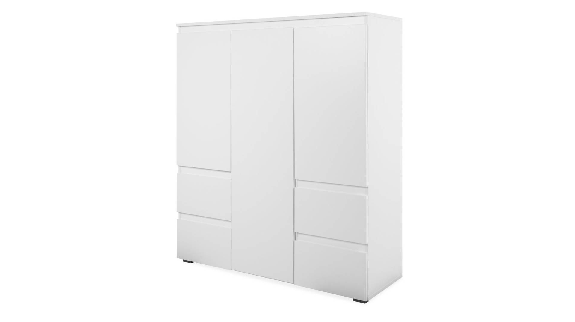 Highboard mit 4 Schubladen - weiß matt 116 cm - IMAGE von Die Möbelfundgrube