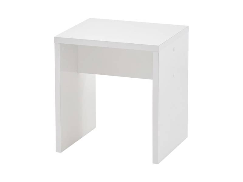 Hocker 40 cm x 35 cm weiß - SCHMINKI von Die Möbelfundgrube