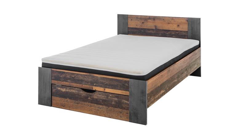 Jugendbett 140 x 200 cm Old Style mit Bettkasten - MARTIN von Die Möbelfundgrube