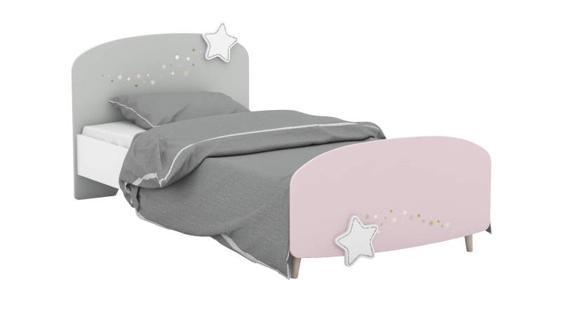 Kinderbett 90 x 200 cm weiß - ETOILES von Die Möbelfundgrube