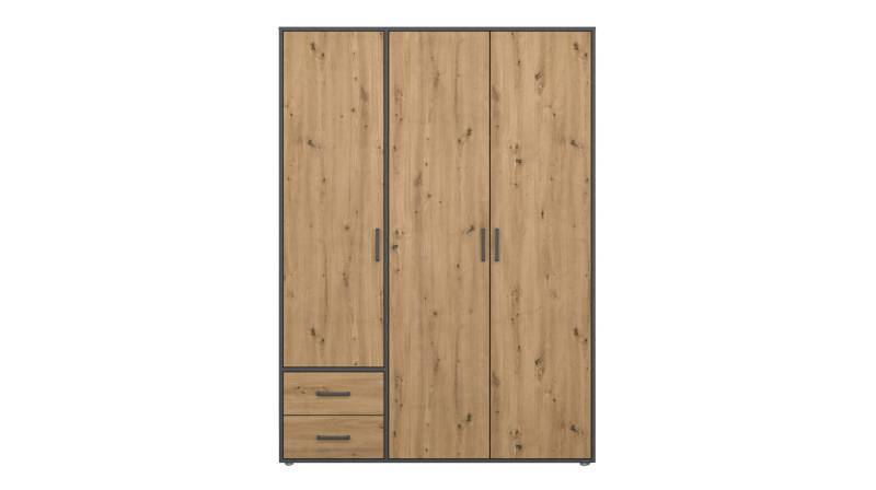 Kleiderschrank Artisan Eiche - grau - 140 cm - rauch - VOYAGER von Die Möbelfundgrube