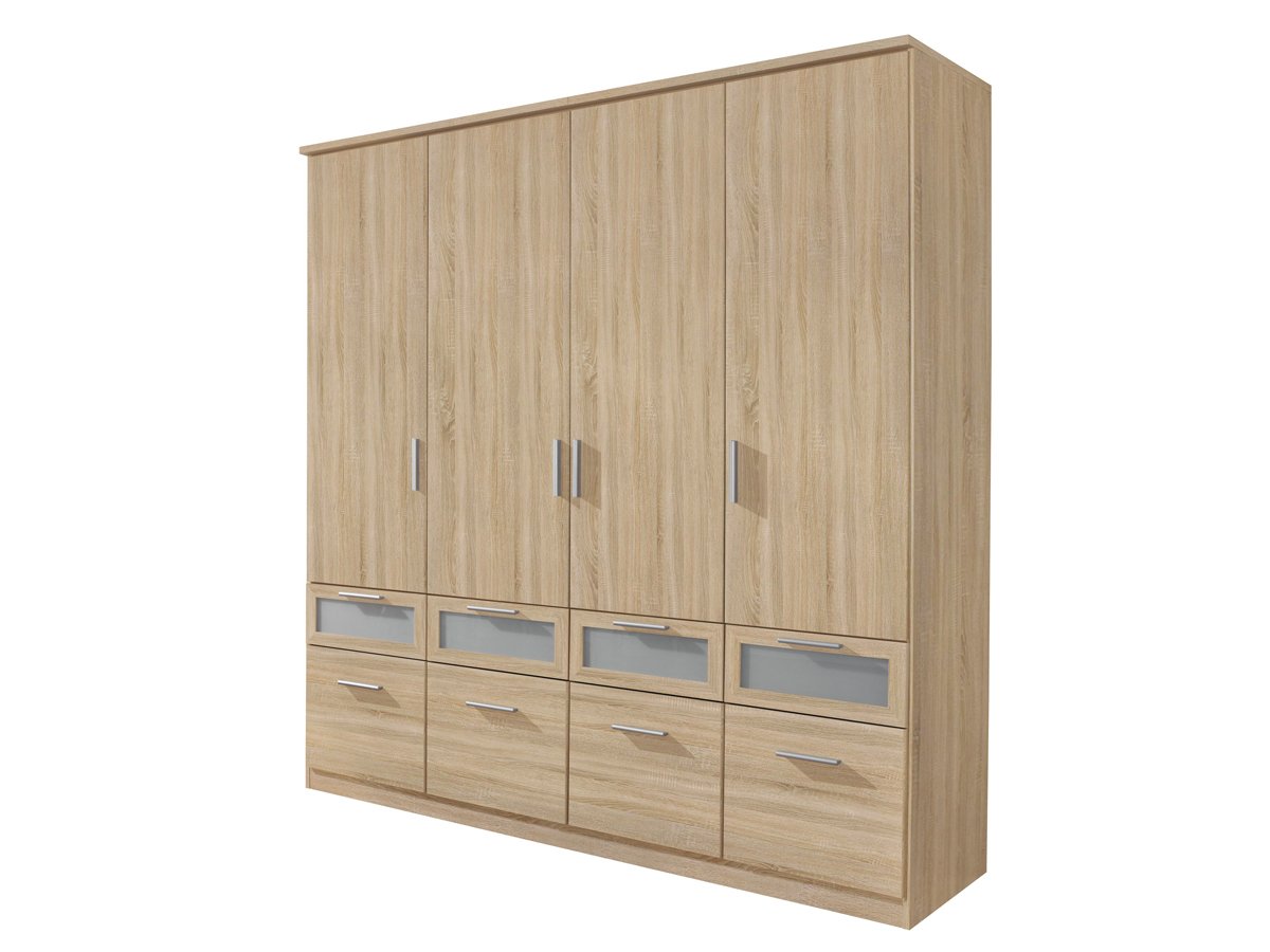 Kleiderschrank Sonoma Eiche 181 cm - rauch - BOCHUM von Die Möbelfundgrube