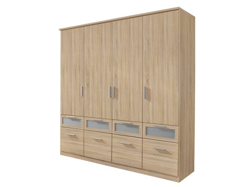 Kleiderschrank Sonoma Eiche 181 cm - rauch - BOCHUM von Die Möbelfundgrube