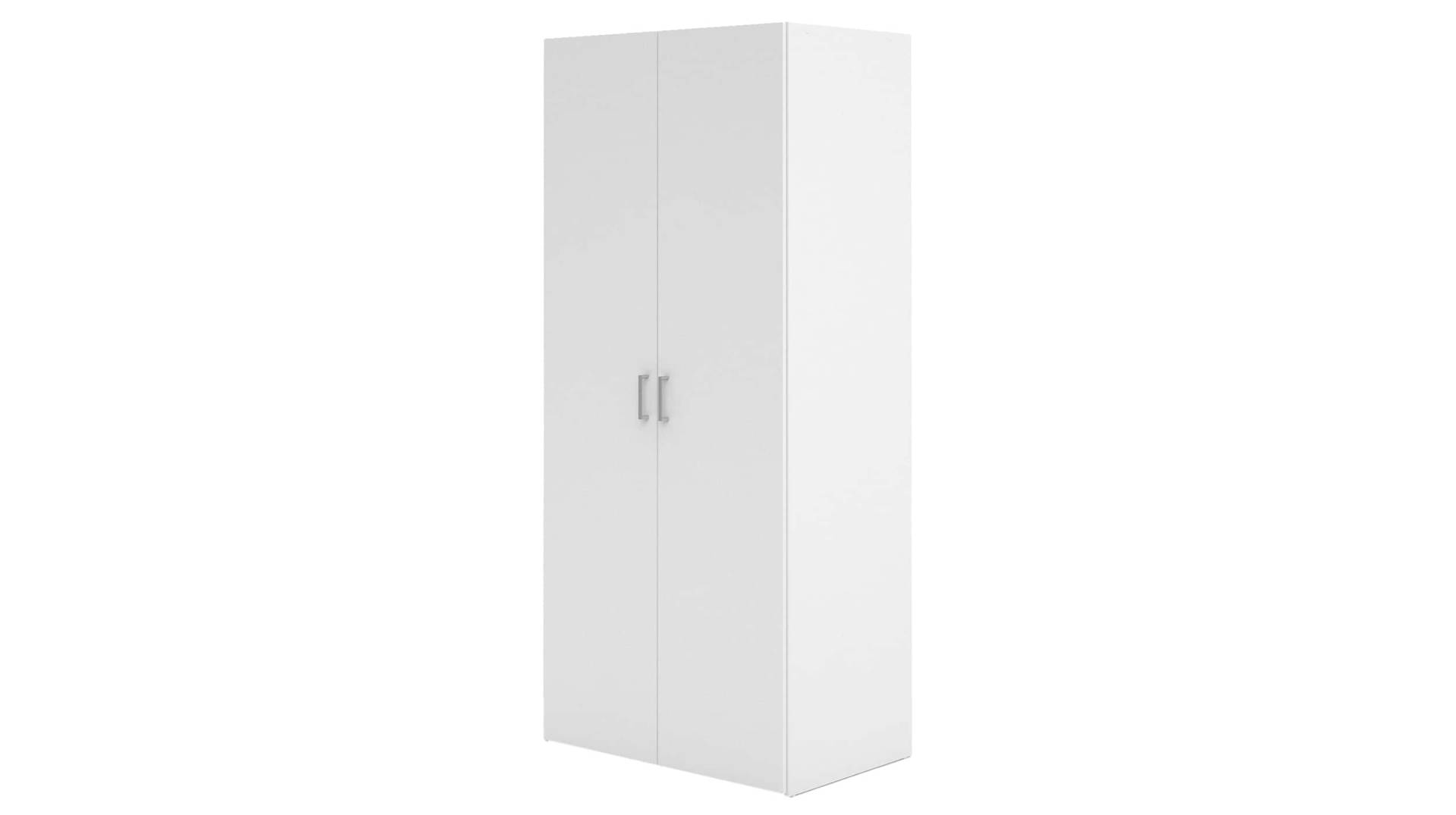Kleiderschrank weiß 78 x 175 cm 2-türig - SPACE von Die Möbelfundgrube