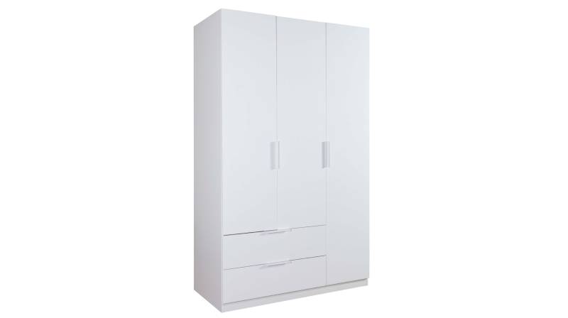 Kleiderschrank weiß hochglanz - Schubladen - 119 cm - ESPRESSO von Die Möbelfundgrube