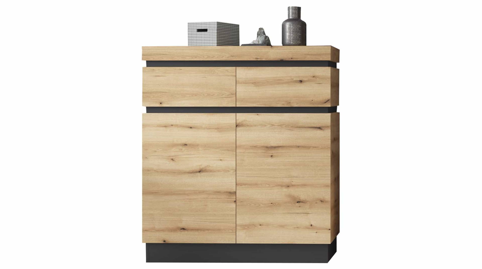 Garderobenkommode Coast Evoke Eiche - grau 101 cm - CORTE von Die Möbelfundgrube