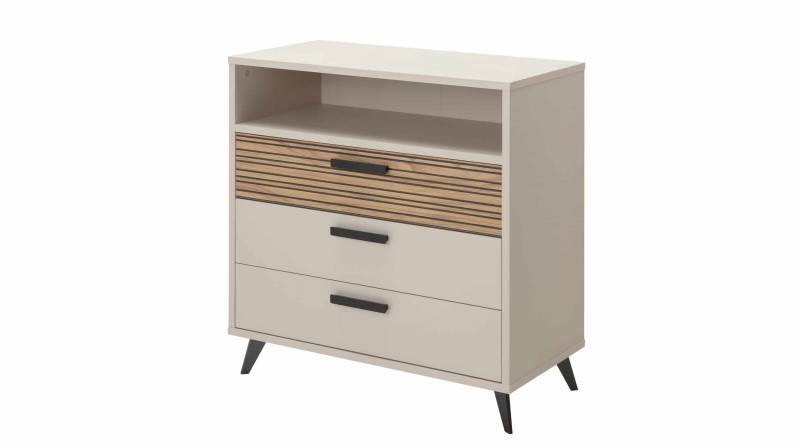 Kommode mit 3 Schubladen Eiche - beige - 92 x 45 cm - BRAVO von Die Möbelfundgrube