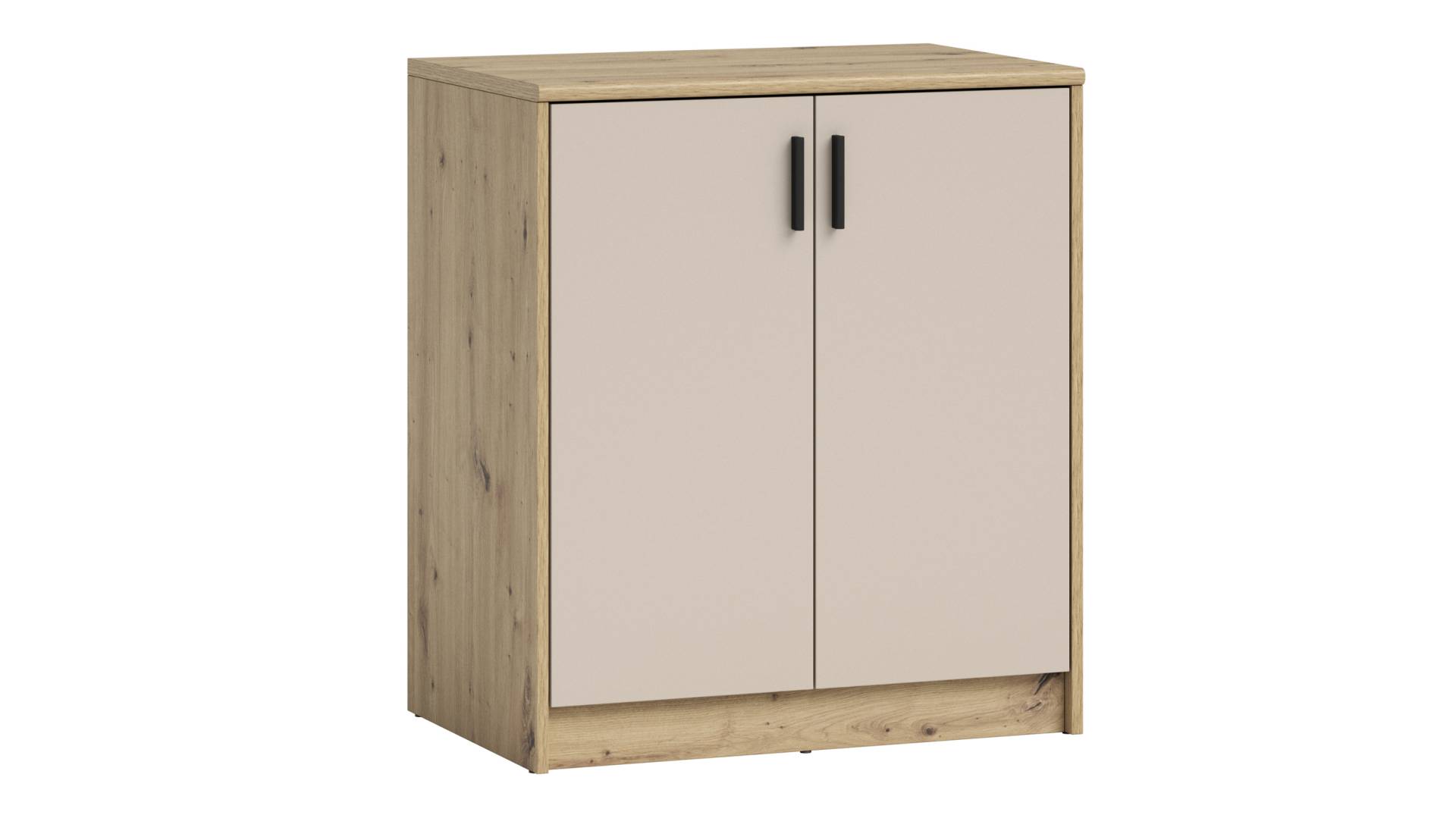 Kommode beige - Artisan Eiche 74 x 50 cm - 2-türig - NELLY von Die Möbelfundgrube