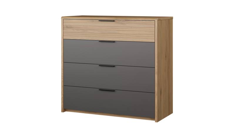 Kommode grau Wildeiche - 4 Schubladen - 100 cm - VALPECULA Kommode grau Wildeiche - 4 Schubladen - 100 cm - VALPECULA von Die Möbelfundgrube