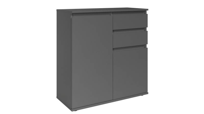 Kommode mit 2 Schubladen anthrazit 80 x 35 cm - 2-türig - BRESTA Kommode mit 2 Schubladen anthrazit 80 x 35 cm - 2-türig - BRESTA von Die Möbelfundgrube