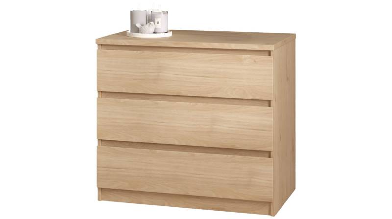 Kommode mit 3 Schubladen Jackson Hickory 77 cm - NAIA von Die Möbelfundgrube