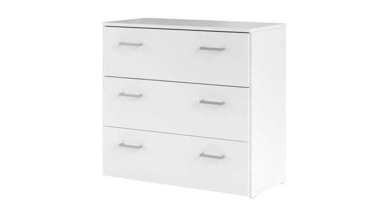 Kommode mit 3 Schubladen weiss 74 x 70 cm - SPACE von Die Möbelfundgrube