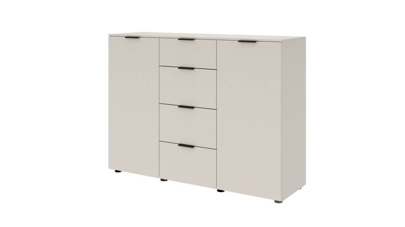 Kommode mit 4 Schubladen beige 135 x 40 cm - LINZ von Die Möbelfundgrube