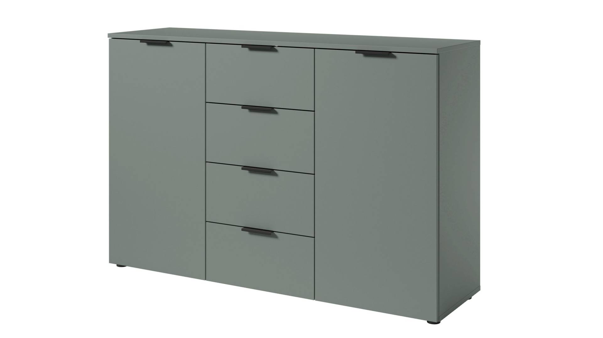 Kommode mit 4 Schubladen grün 135 x 40 cm - LINZ von Die Möbelfundgrube