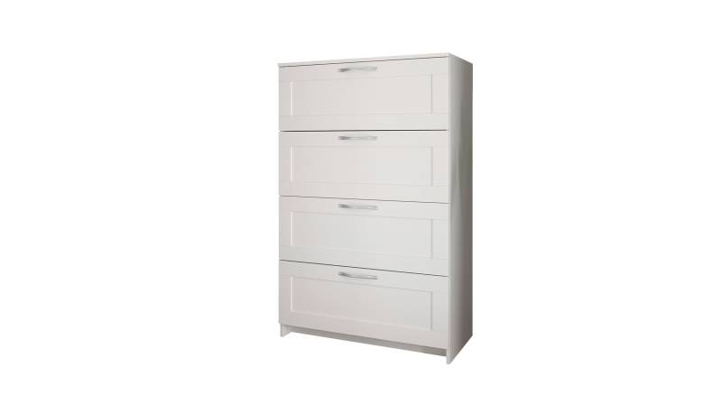 Kommode mit 4 Schubladen weiß 79 x 124 cm - SALIAS Kommode mit 4 Schubladen weiß 79 x 124 cm - SALIAS von Die Möbelfundgrube