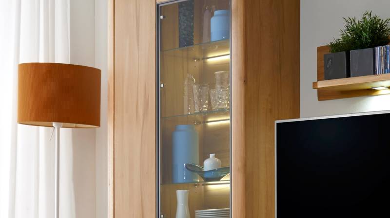 LED Bodenbeleuchtung Vitrine - 3er Set - KORSIKA von Die Möbelfundgrube