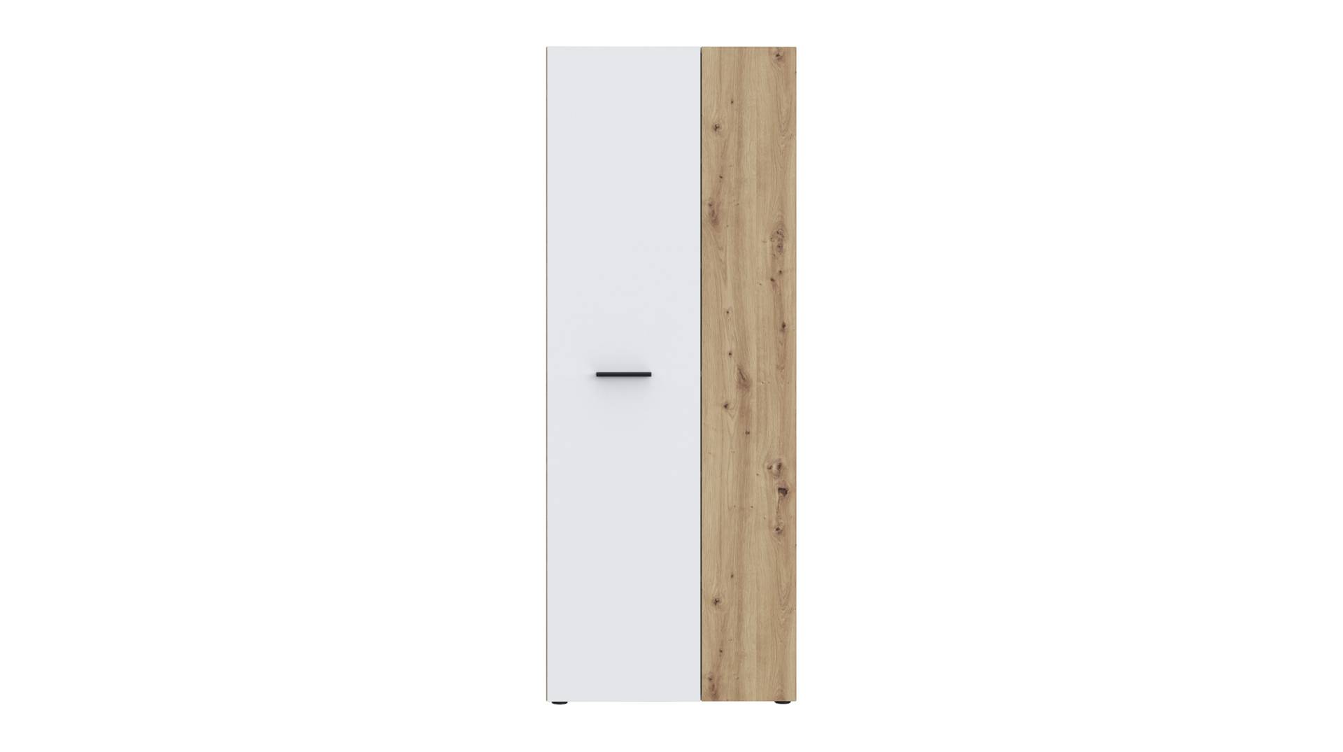 Schuhschrank Artisan Eiche - weiß 69 x 181 cm - NET von Die Möbelfundgrube